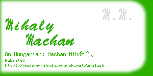 mihaly machan business card